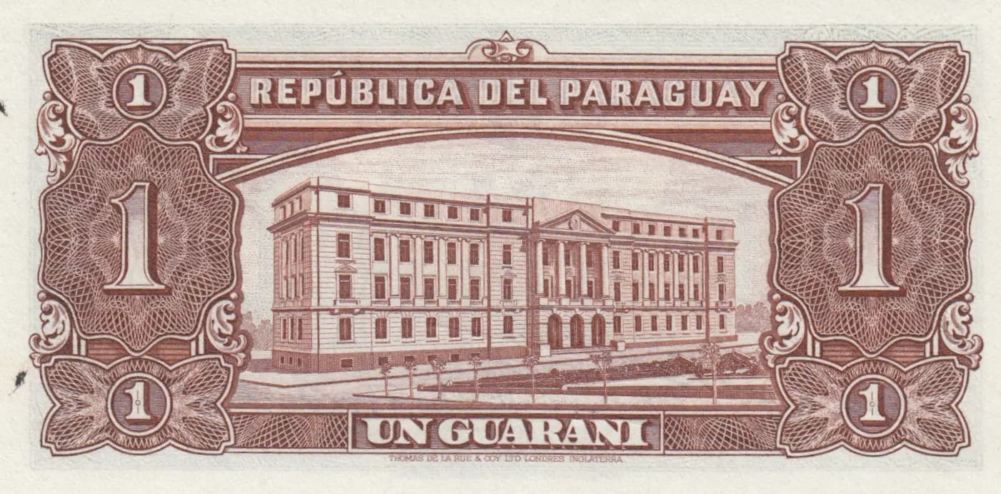 1 guarini 1943 from Paraguay, P-178 (1943) — image 2
