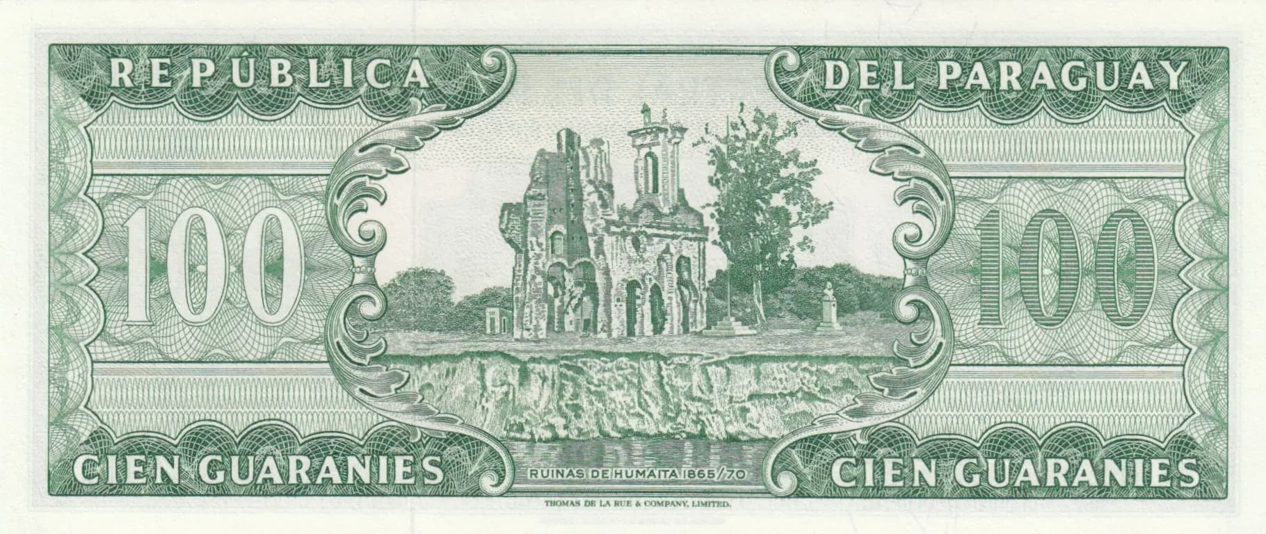 100 guarinies 1963 from Paraguay, P-198 (1963) — image 2