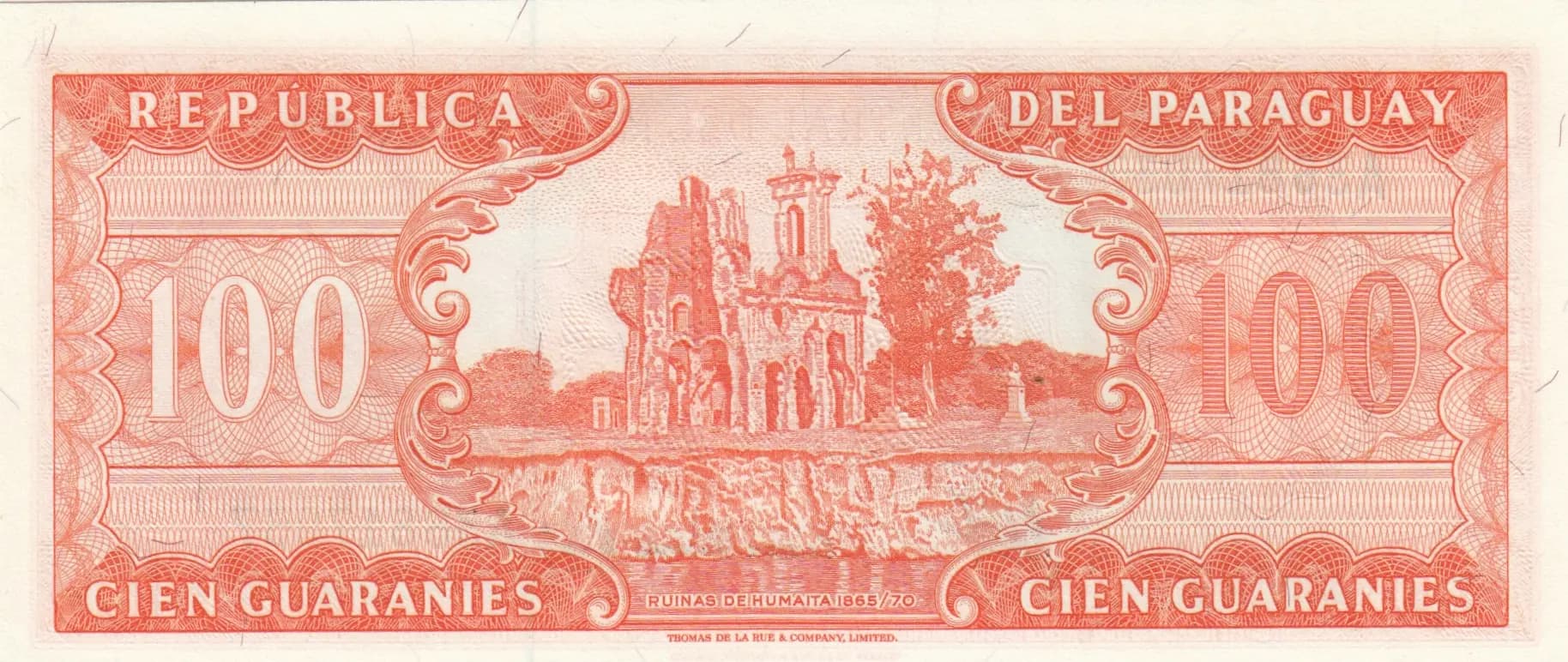 100 guarinies 1963 from Paraguay, P-199a(2) (1963) — image 2