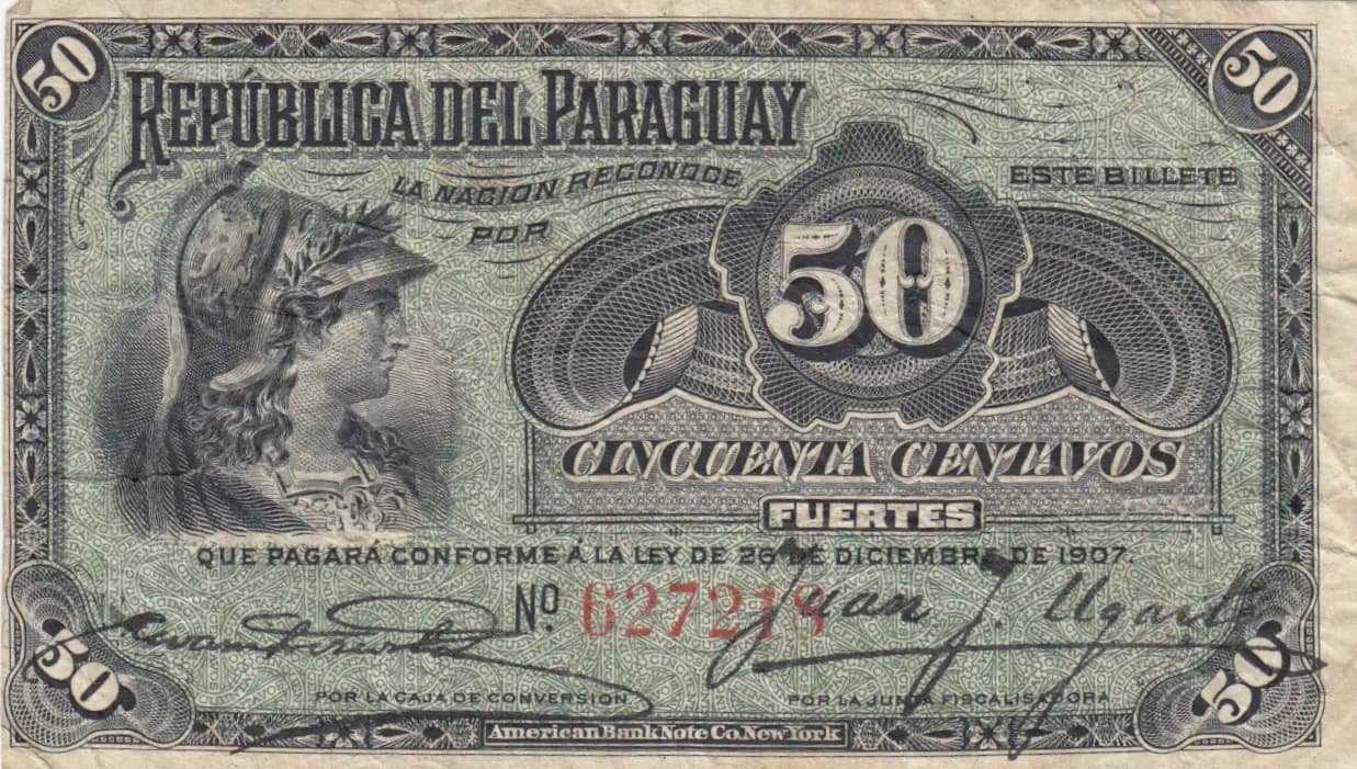 50 centavos 1907 from Paraguay, P-115 (1907) — image 1