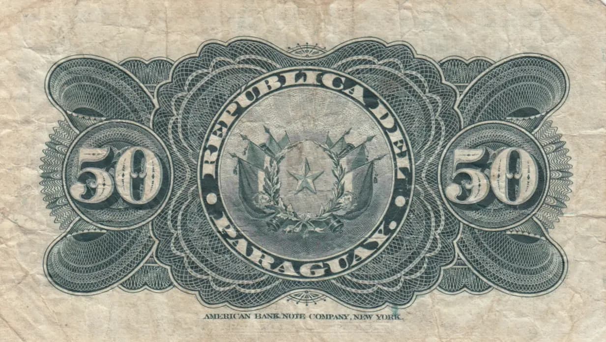 50 centavos 1907 from Paraguay, P-115 (1907) — image 2