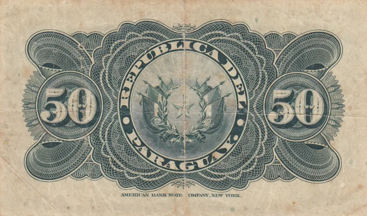 50 centavos 1916 from Paraguay, P-137 (1916) — image 2