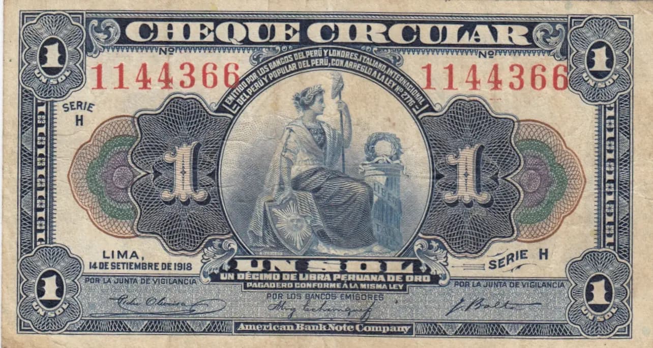 1 sol 1918 from Peru, P-40