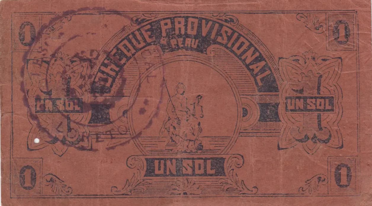 1 sol 1921 from Peru, P-unlisted (1921) — image 2