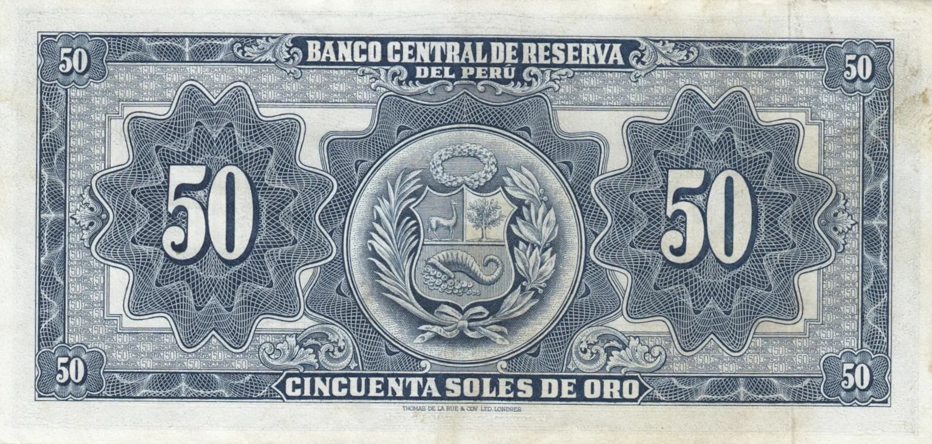 50 soles 1956 from Peru, P-78 (1956) — image 2