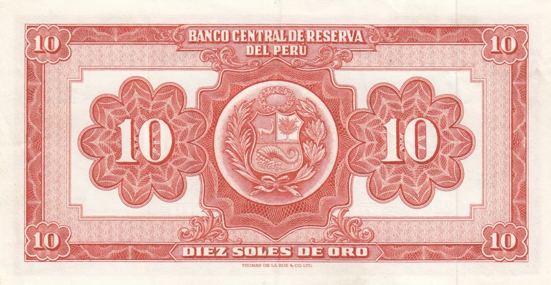 10 soles 1963 from Peru, P-84 (1963) — image 2