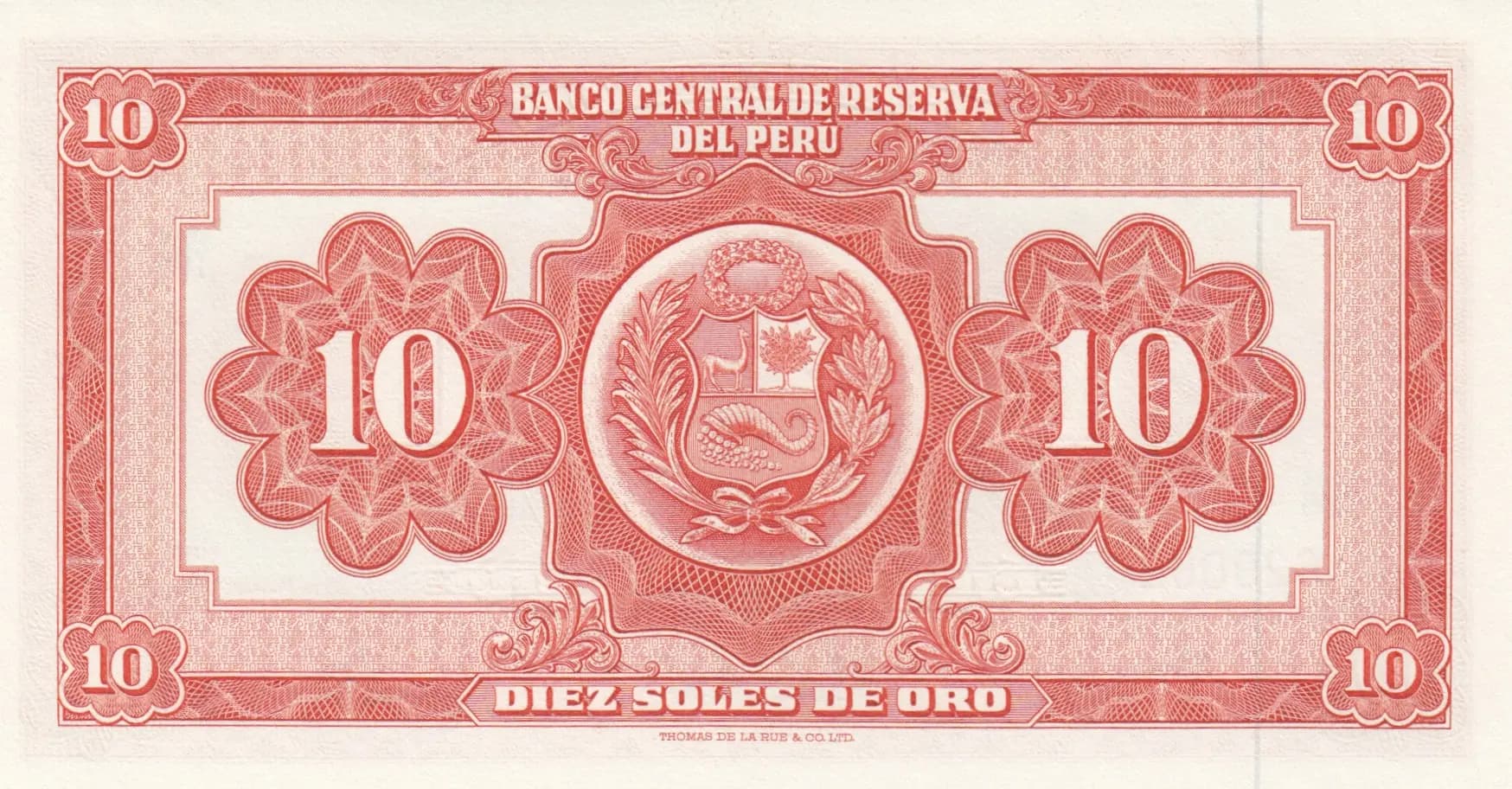 10 soles 1966 from Peru, P-84 (1966) — image 2