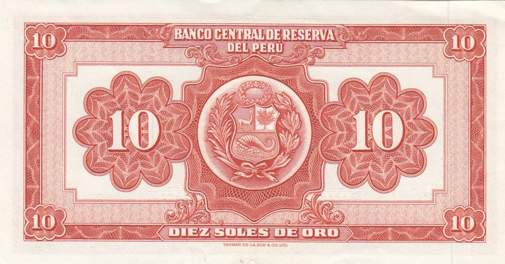 10 soles 1967 from Peru, P-84 (1967) — image 2