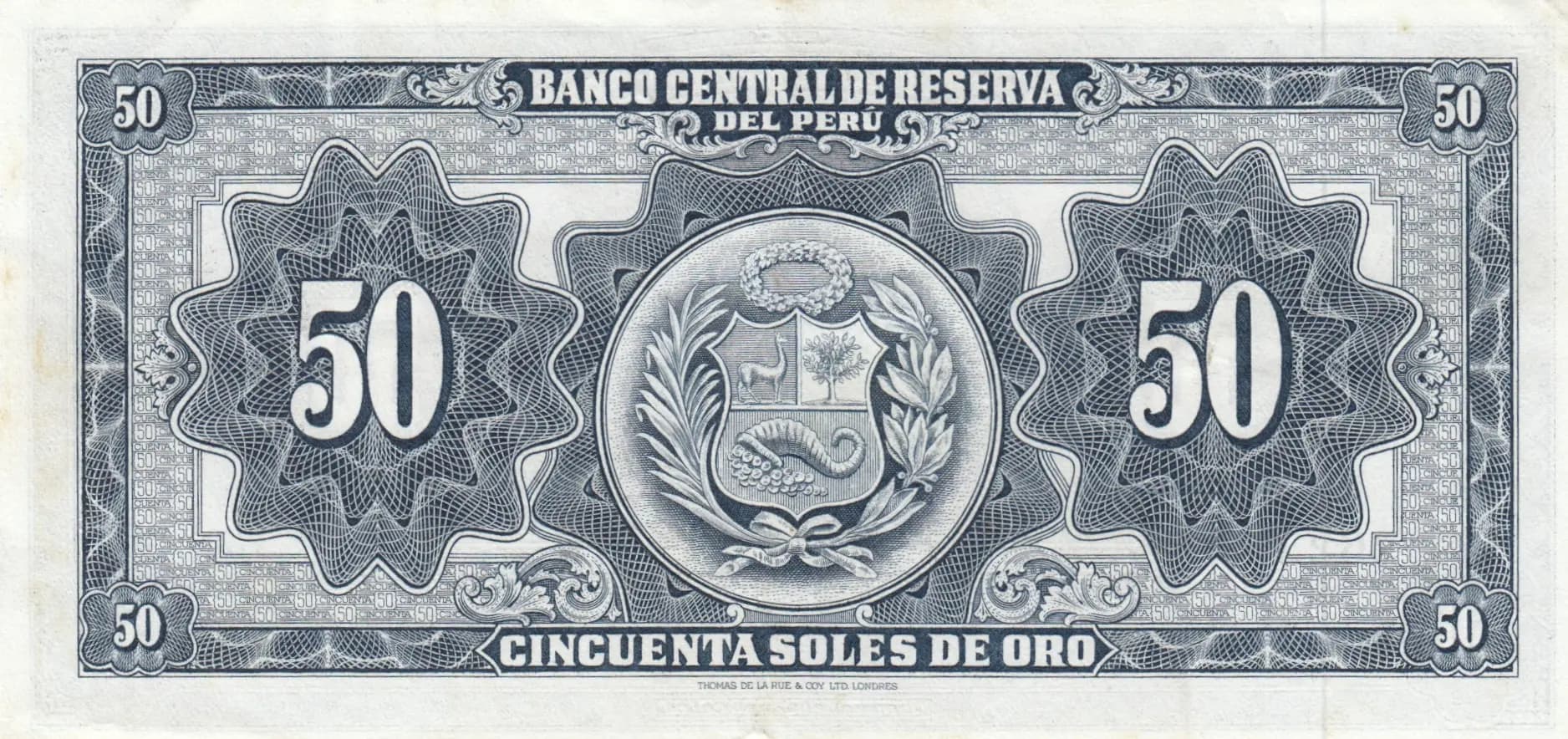 50 soles 1962 from Peru, P-85 (1962) — image 2
