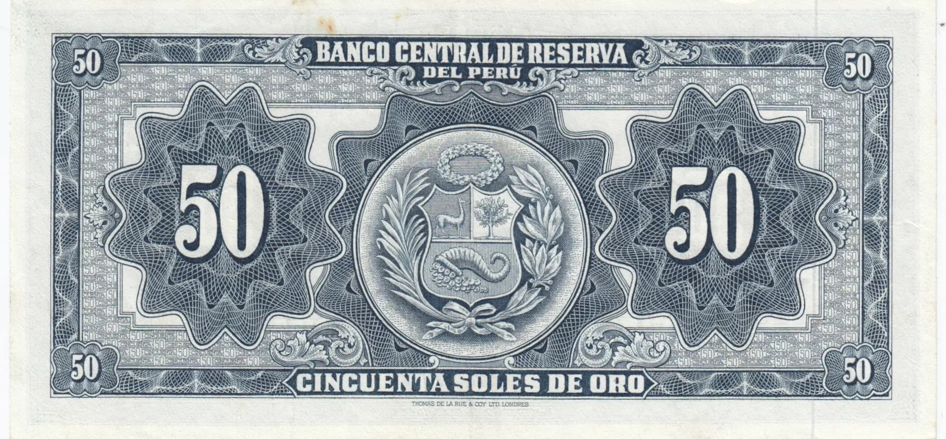 50 soles 1963 from Peru, P-85 (1963) — image 2