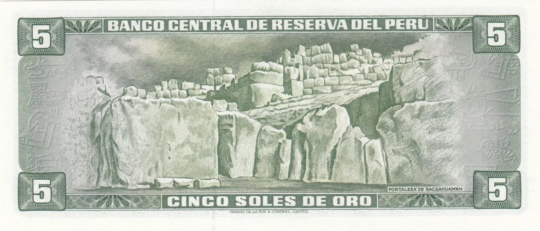 5 soles 1968 from Peru, P-92 (1968) — image 2