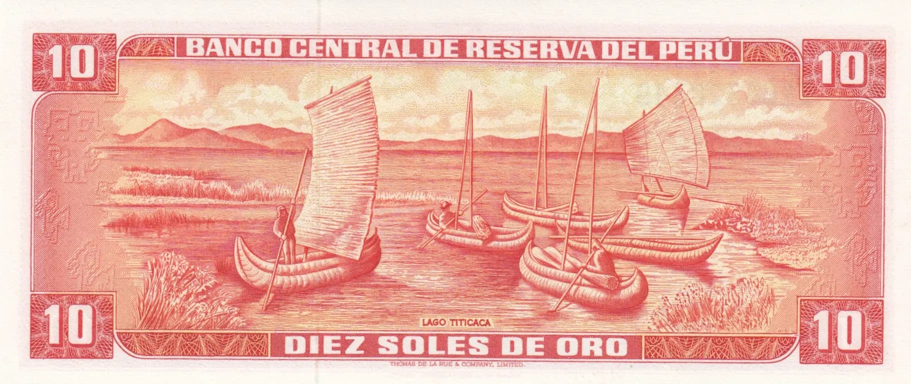 10 soles 1968 from Peru, P-93 (1968) — image 2