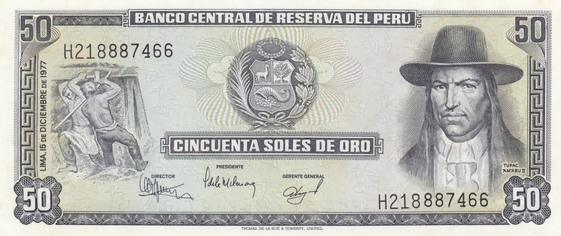 50 soles 1977 from Peru, P-113 (1977) — image 1