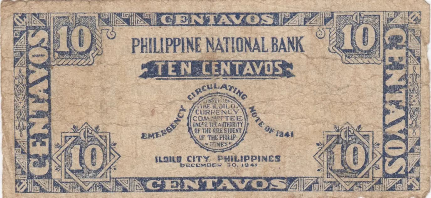 10 centavos 1941 from Philippines, P-S302 (1941) — image 2