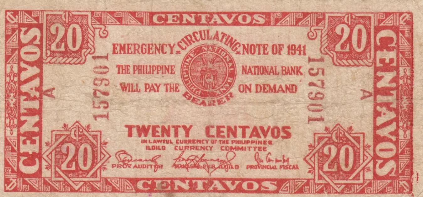 20 centavos 1941 from Philippines, P-S303
