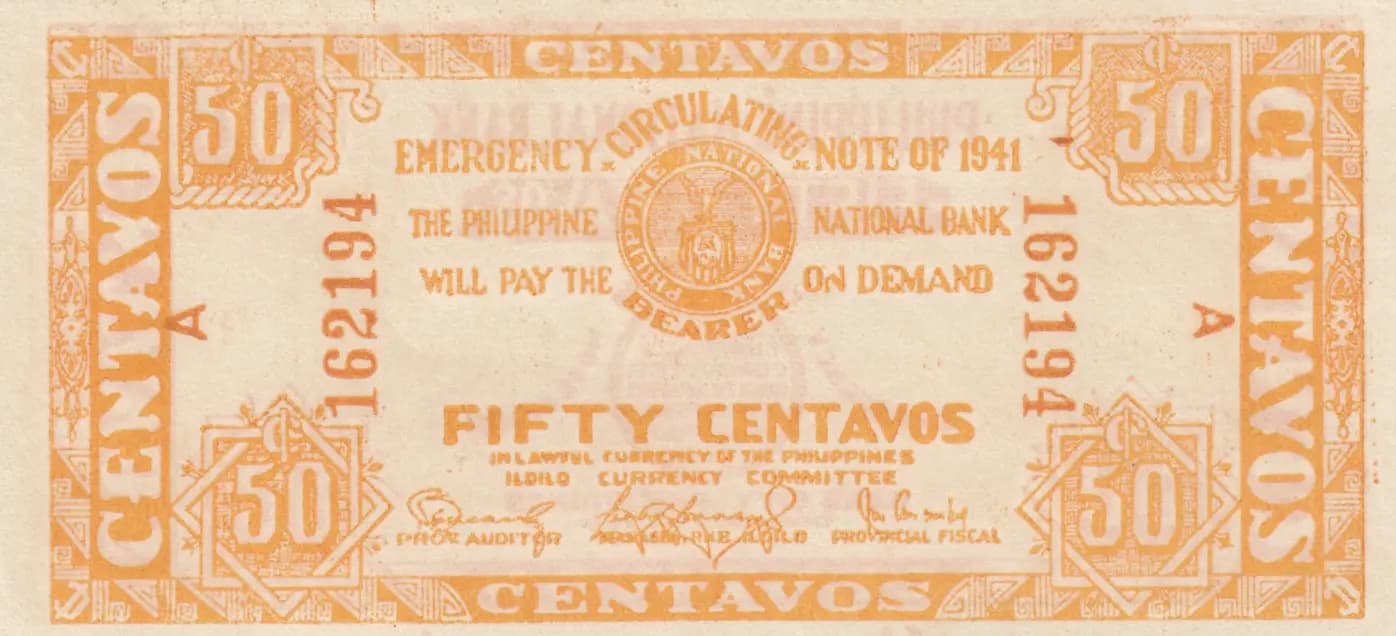 50 centavos 1941 from Philippines, P-S304 (1941) — image 1