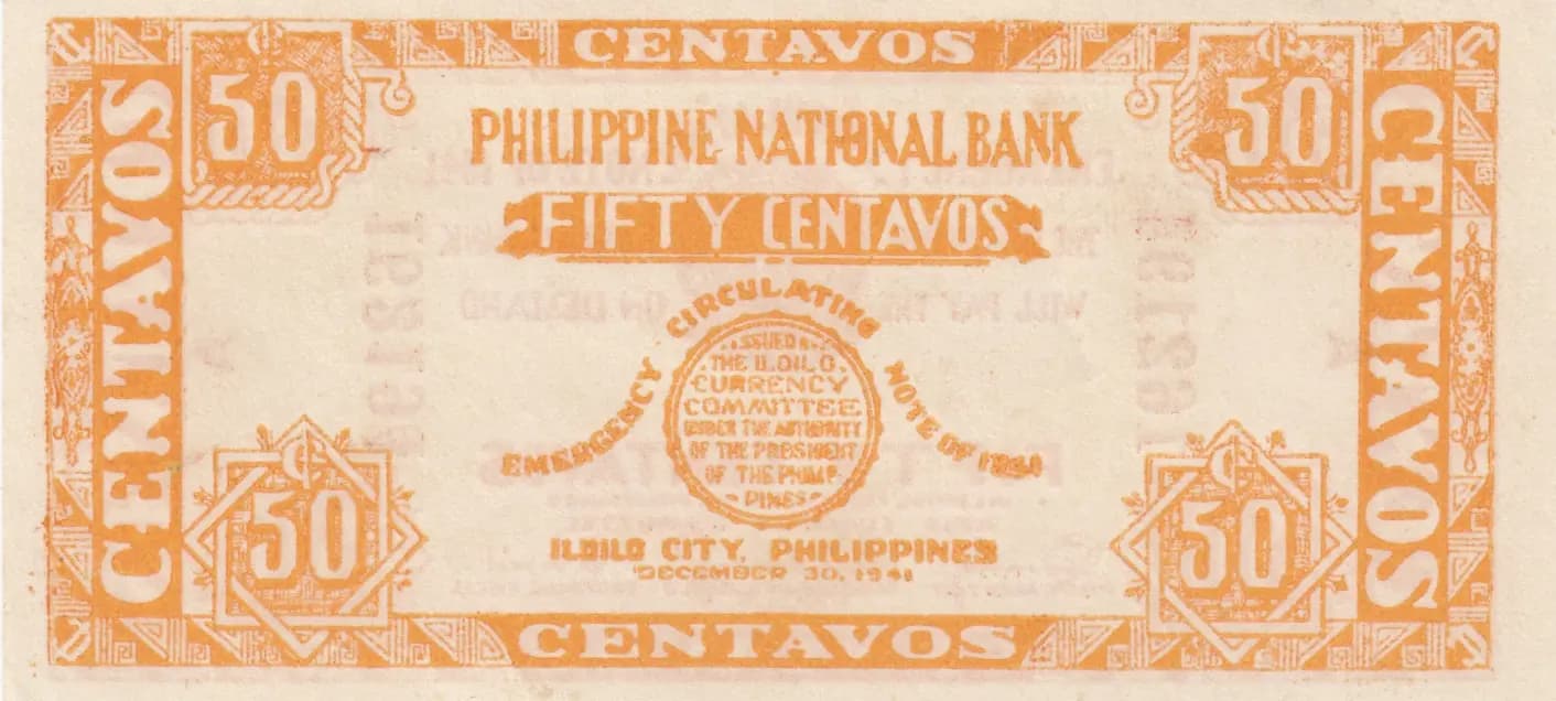 50 centavos 1941 from Philippines, P-S304 (1941) — image 2