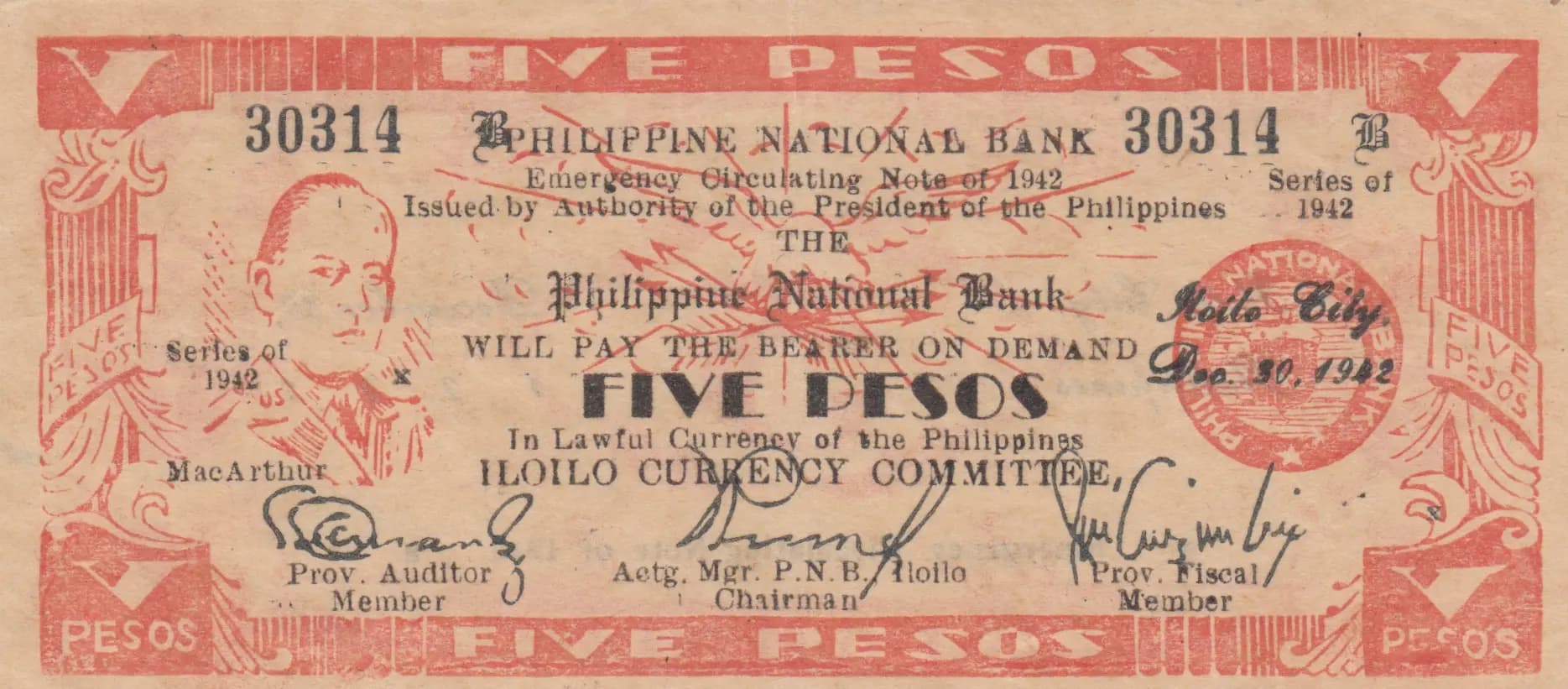 5 pesos 1942 from Philippines, P-S316 (1942) — image 1