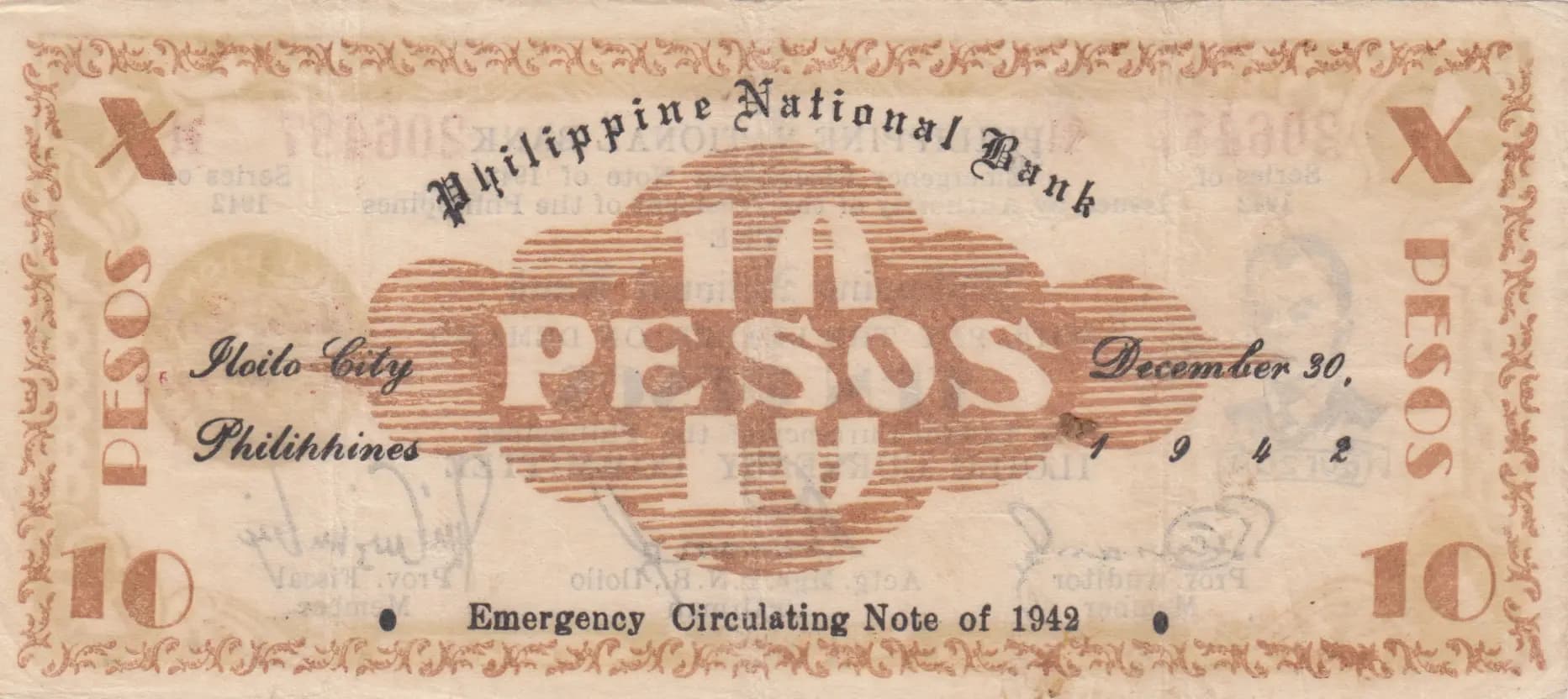 10 pesos 1942 from Philippines, P-S317a (1942) — image 2