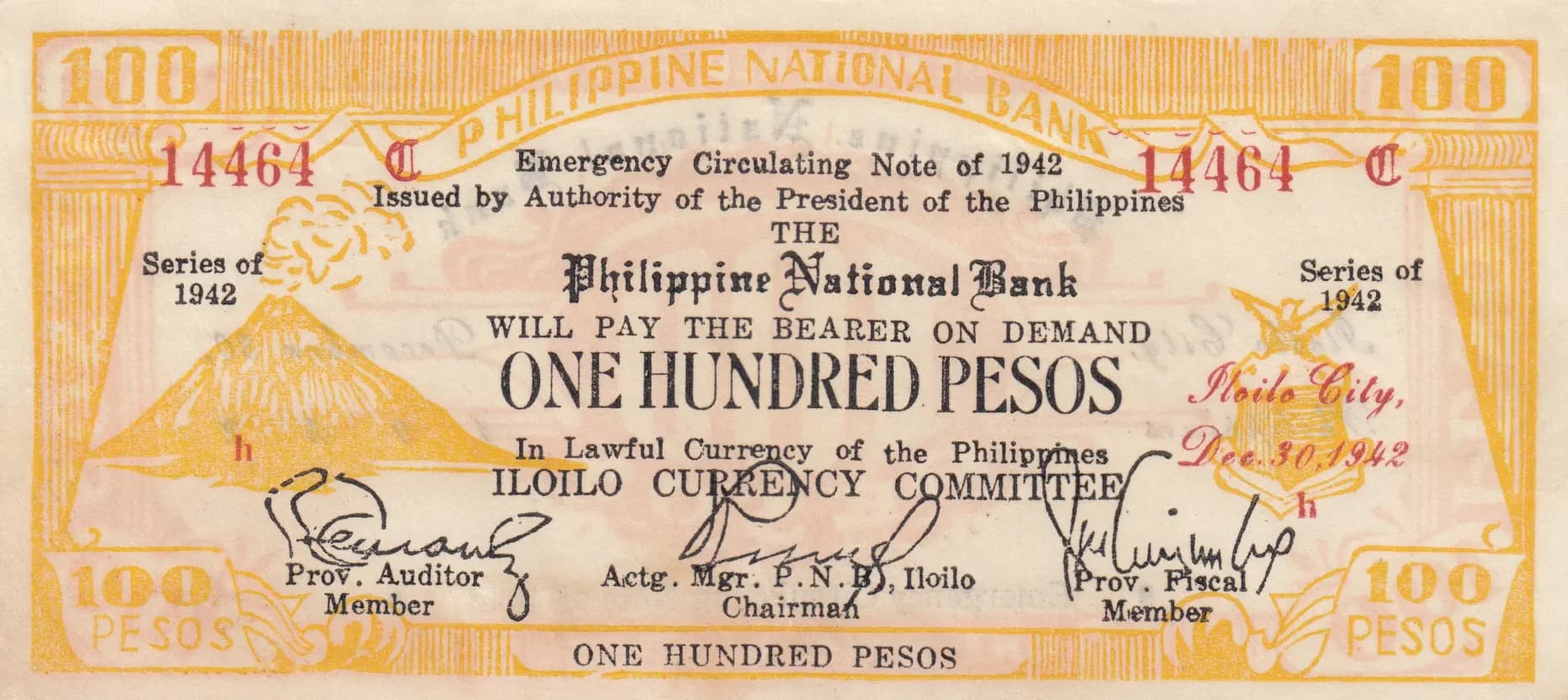 100 pesos 1942 from Philippines, P-S322 (1942) — image 1