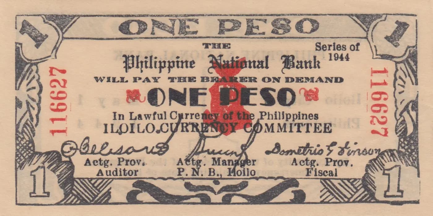 1 peso 1944 from Philippines, P-S339