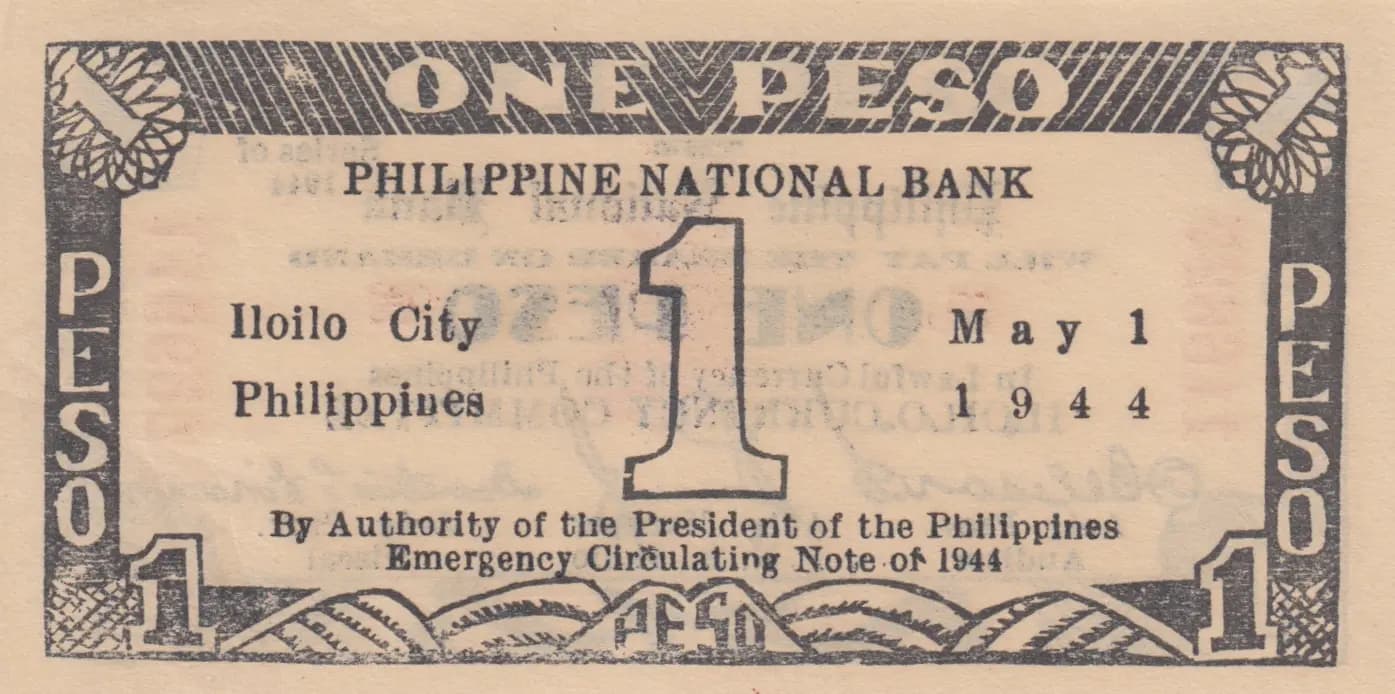 1 peso 1944 from Philippines, P-S339 (1944) — image 2