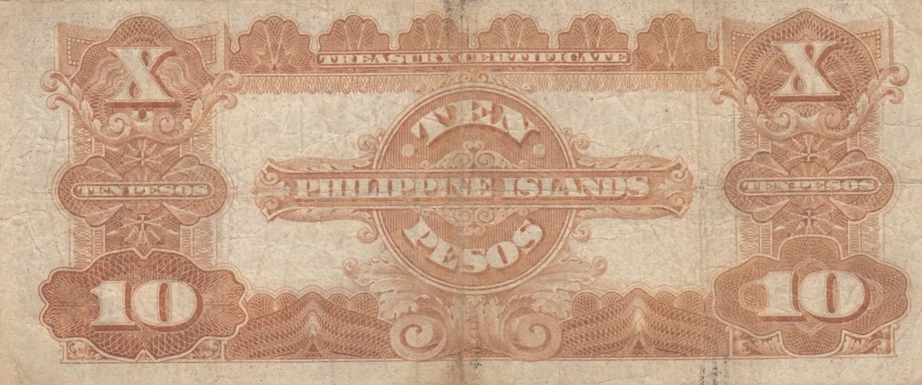 10 pesos 1924 from Philippines, P-71 (1924) — image 2