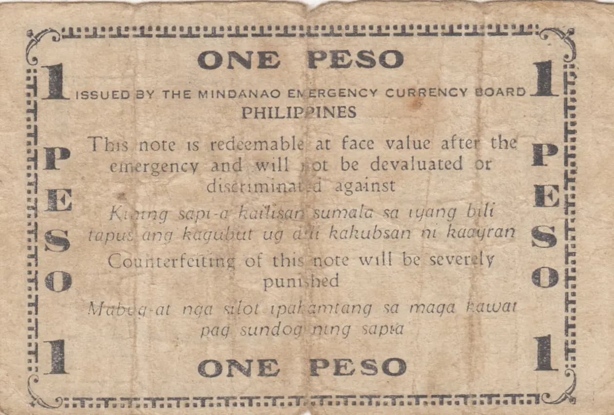 1 peso 1944 from Philippines, P-S523a (1944) — image 2