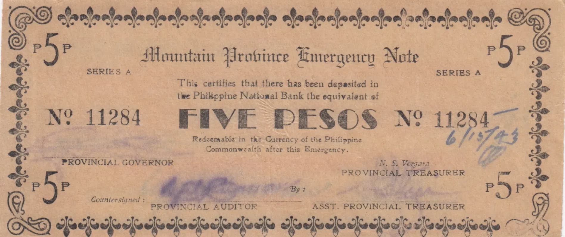 5 pesos 1942 from Philippines, P-S603 (1942) — image 1