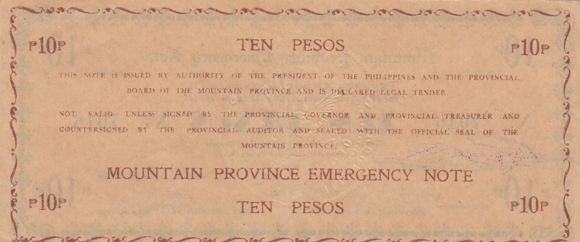 10 pesos 1942 from Philippines, P-S604 (1942) — image 2
