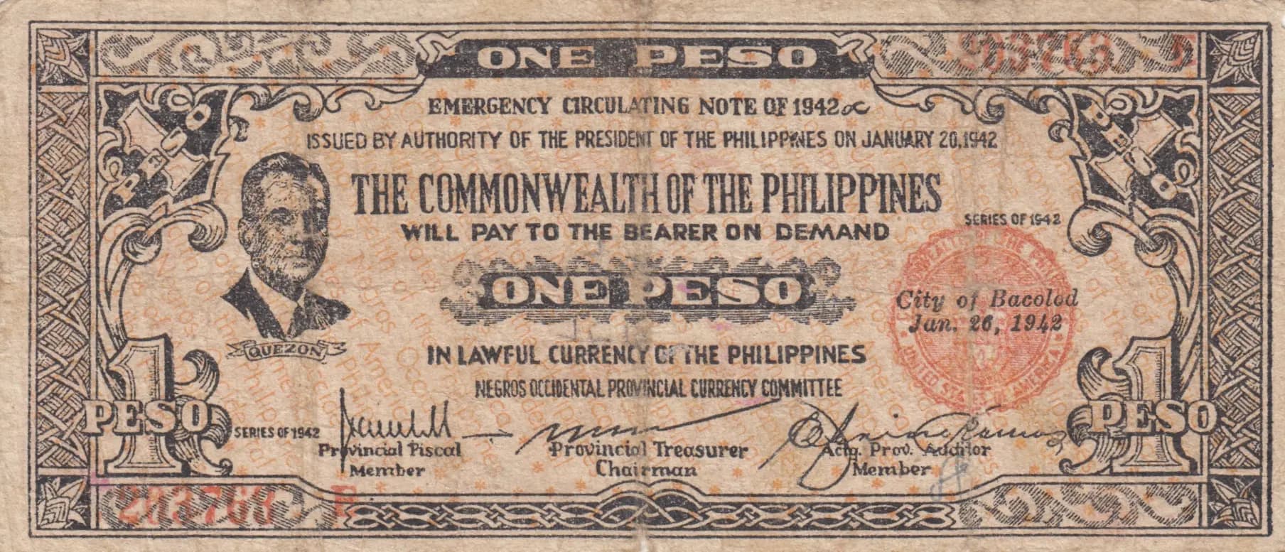1 peso 1942 from Philippines, P-S646b (1942) — image 1