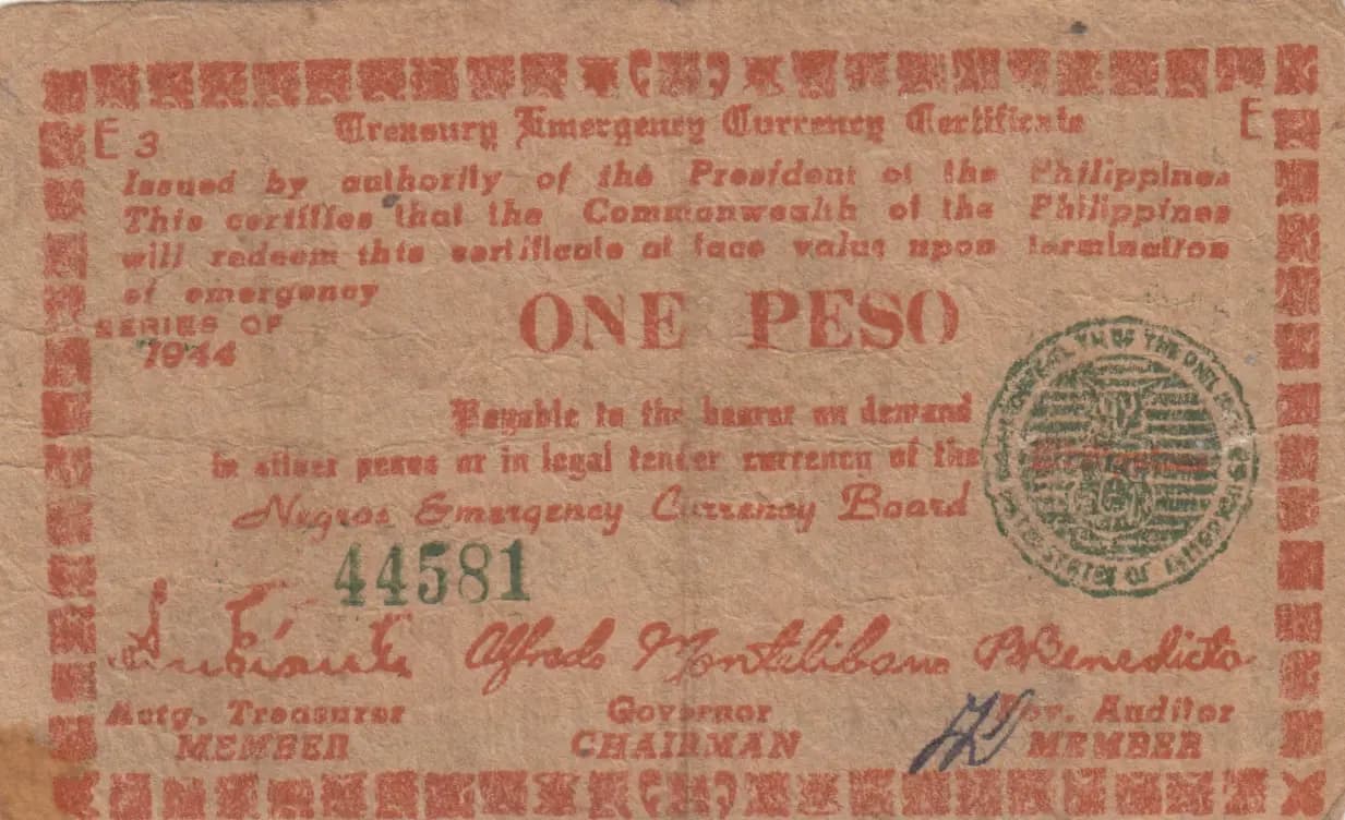 1 peso 1944 from Philippines, P-S672