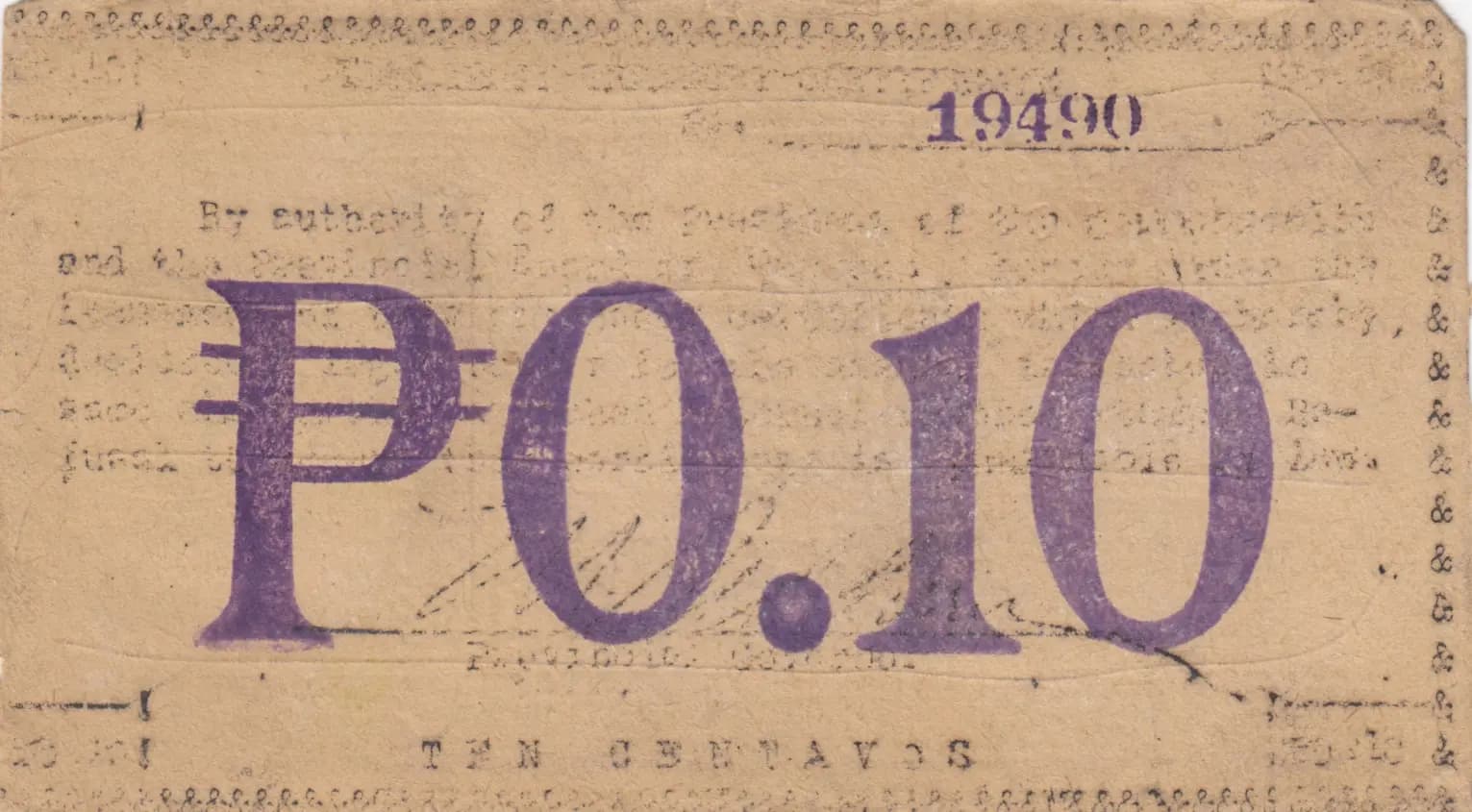 10 centavos 1942 from Philippines, P-S161,162? (1942) — image 2