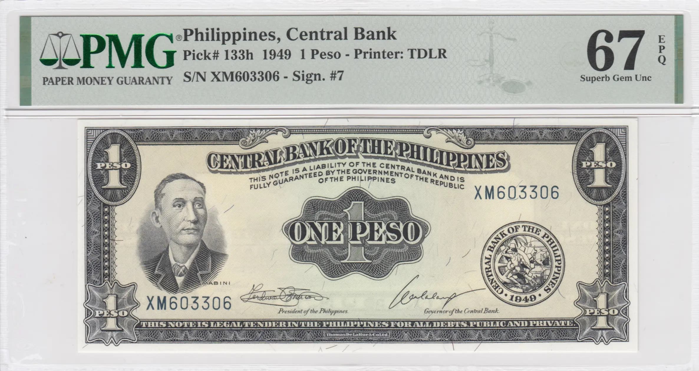 1 peso 1949 from Philippines, P-133h (1949) — image 1