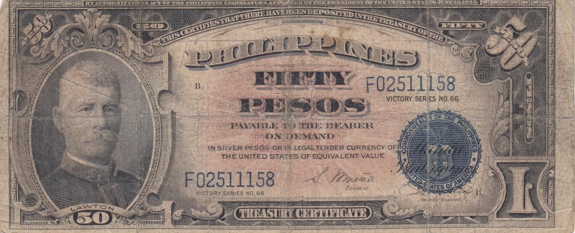 50 pesos 1944 from Philippines, P-99a (1944) — image 1
