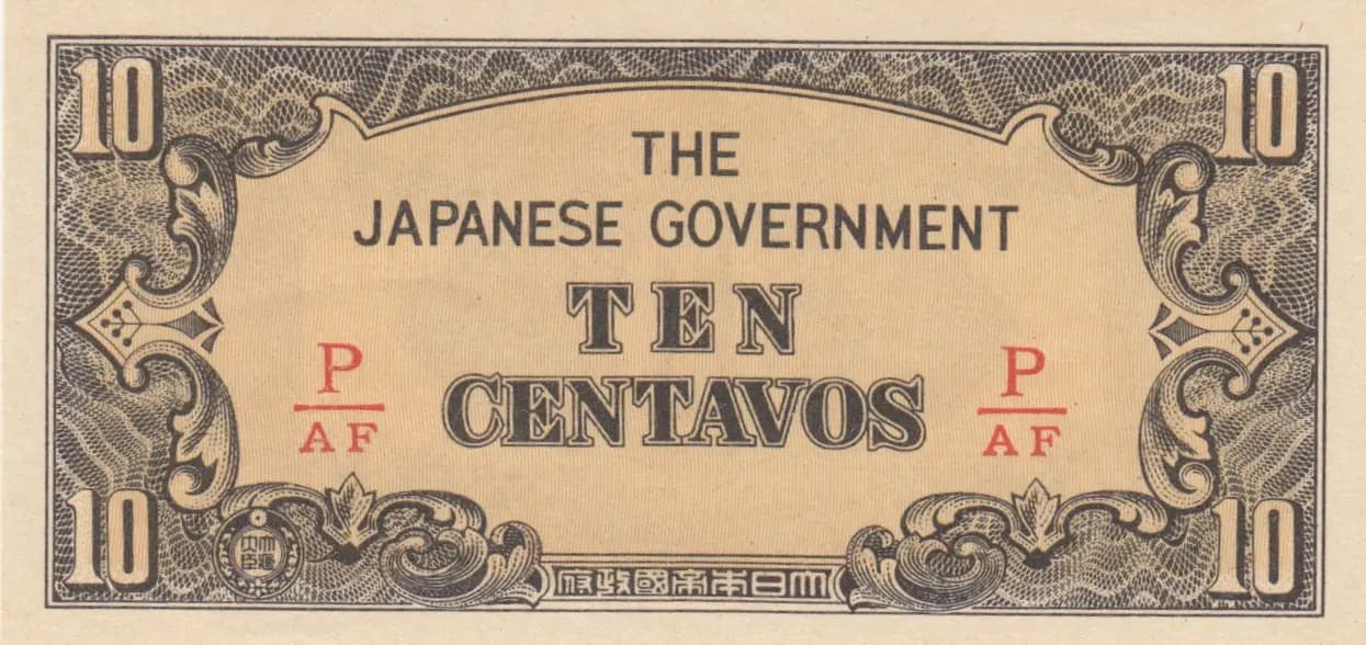 10 centavos 1942 from Philippines, P-104b