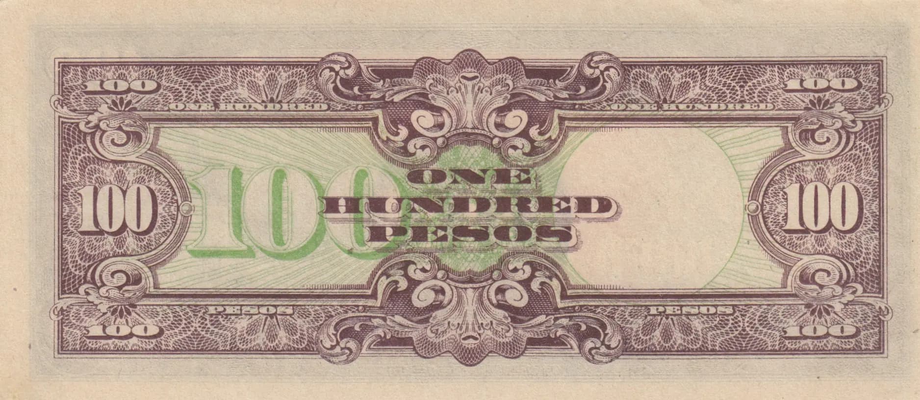 100 pesos 1943 from Philippines, P-112 (1943) — image 2