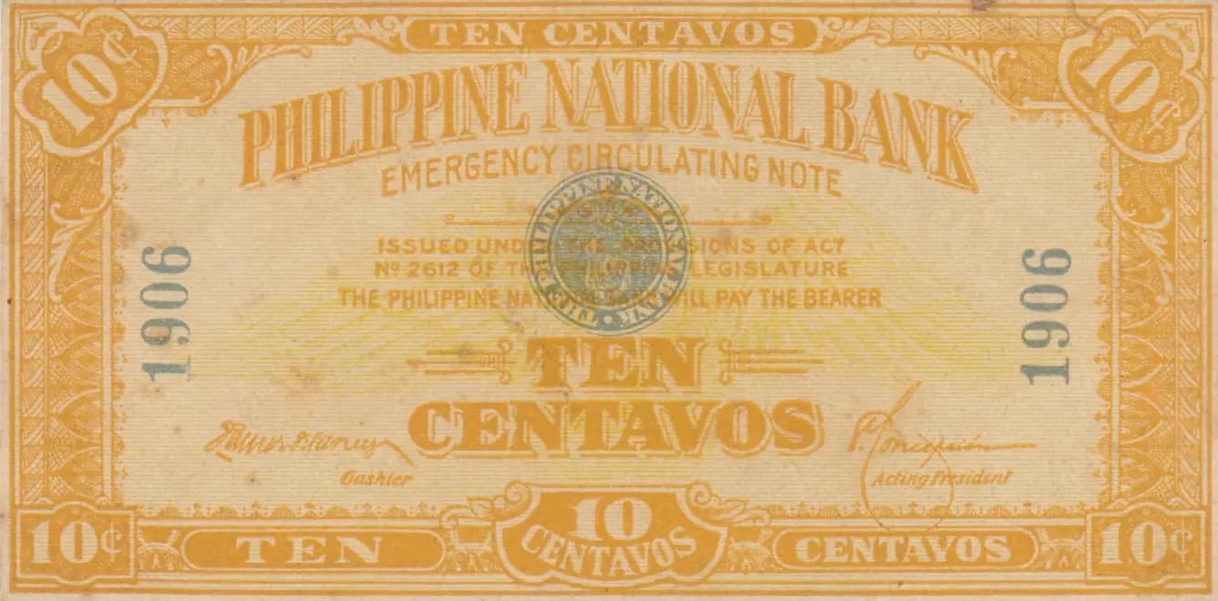 10 centavos 1917 from Philippines, P-39