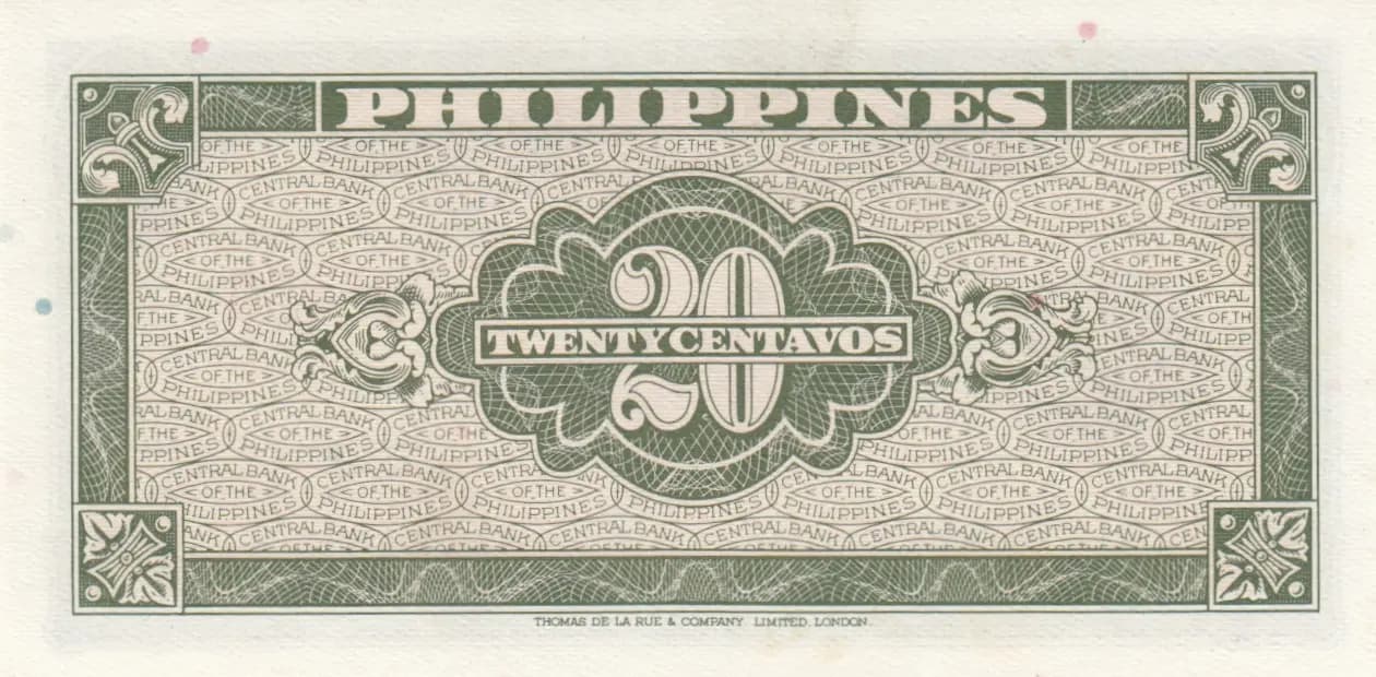 20 centavos 1949 from Philippines, P-130a (1949) — image 2