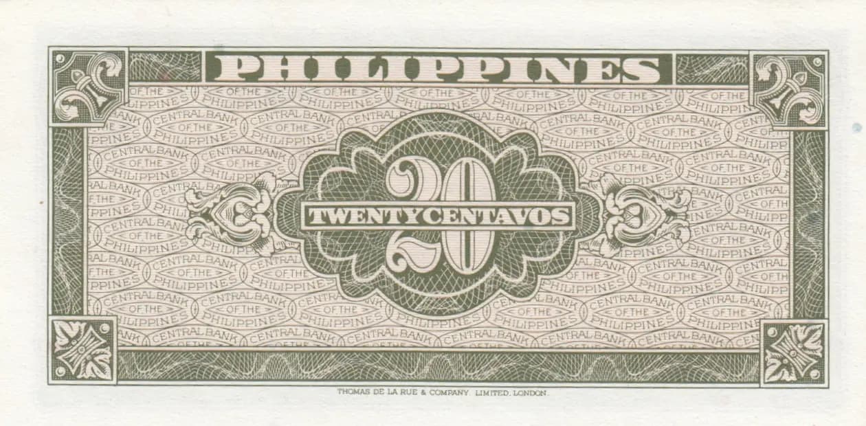 20 centavos 1949 from Philippines, P-130b (1949) — image 2