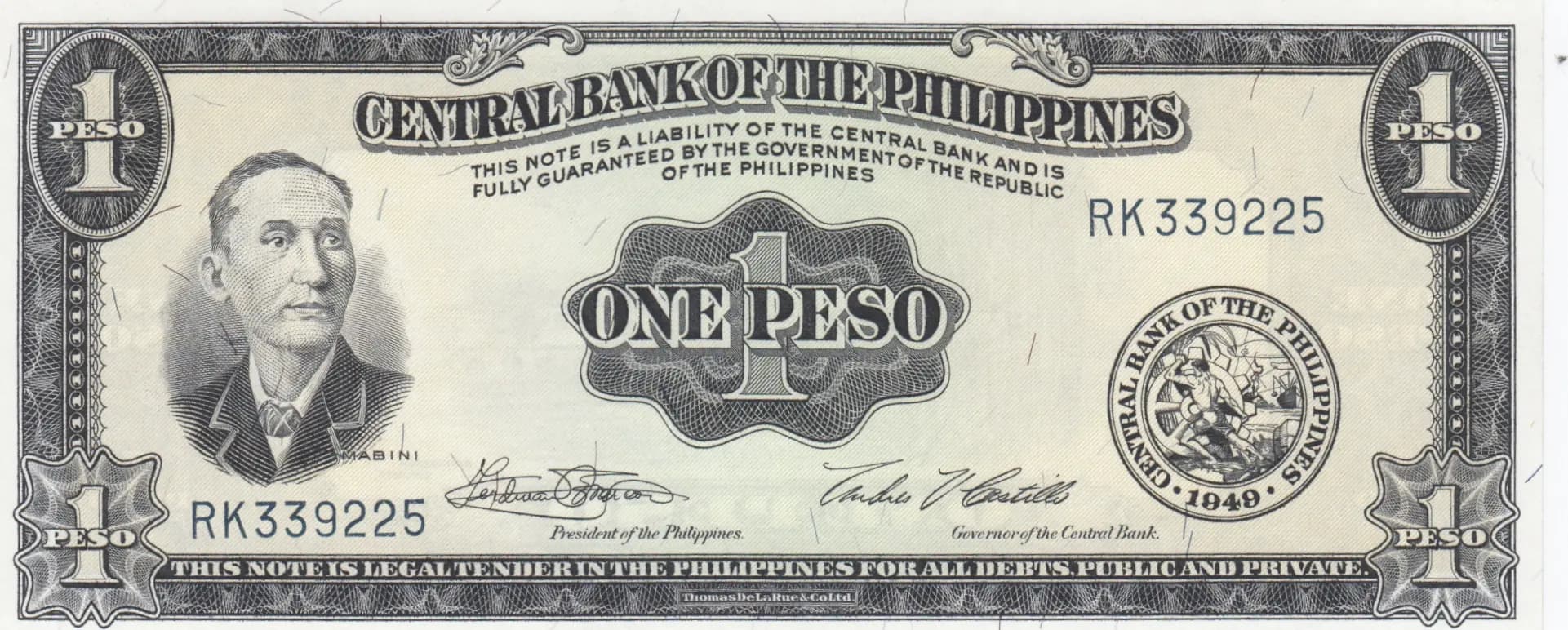 1 peso 1949 from Philippines, P-133g