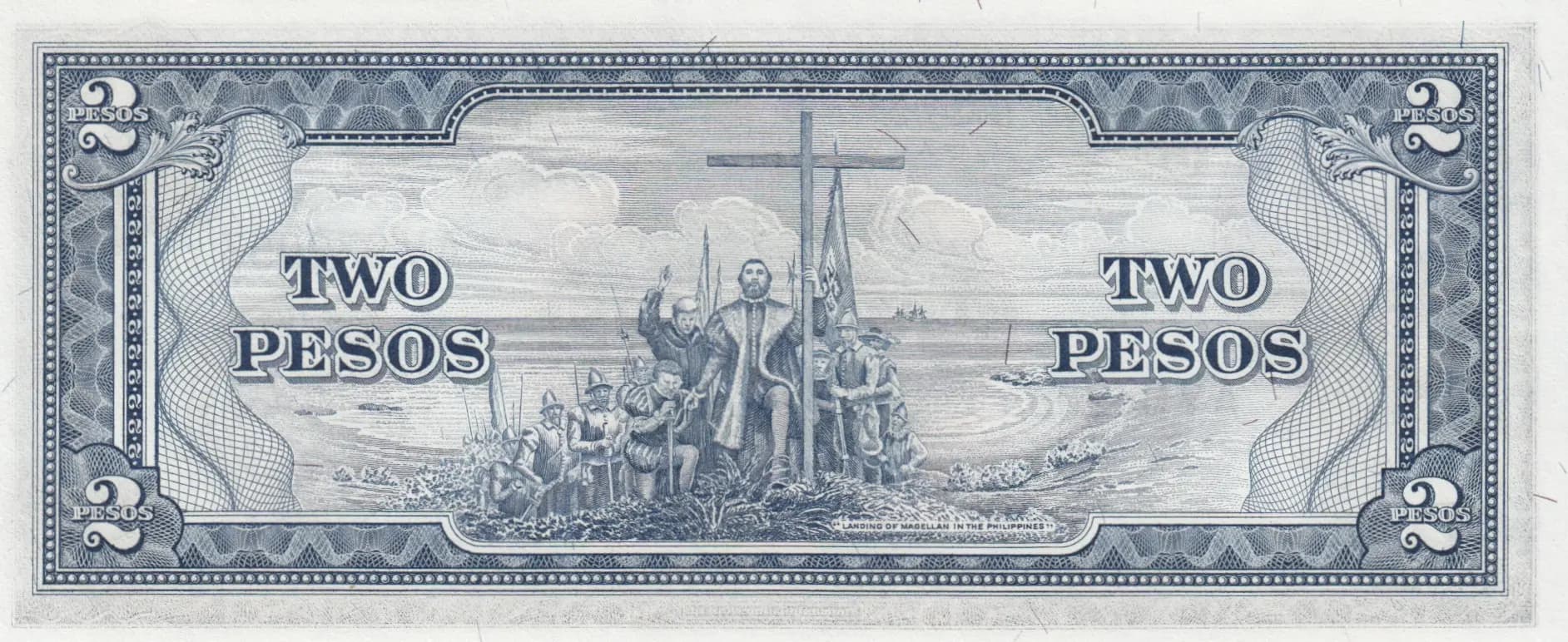 2 pesos 1949 from Philippines, P-134b (1949) — image 2