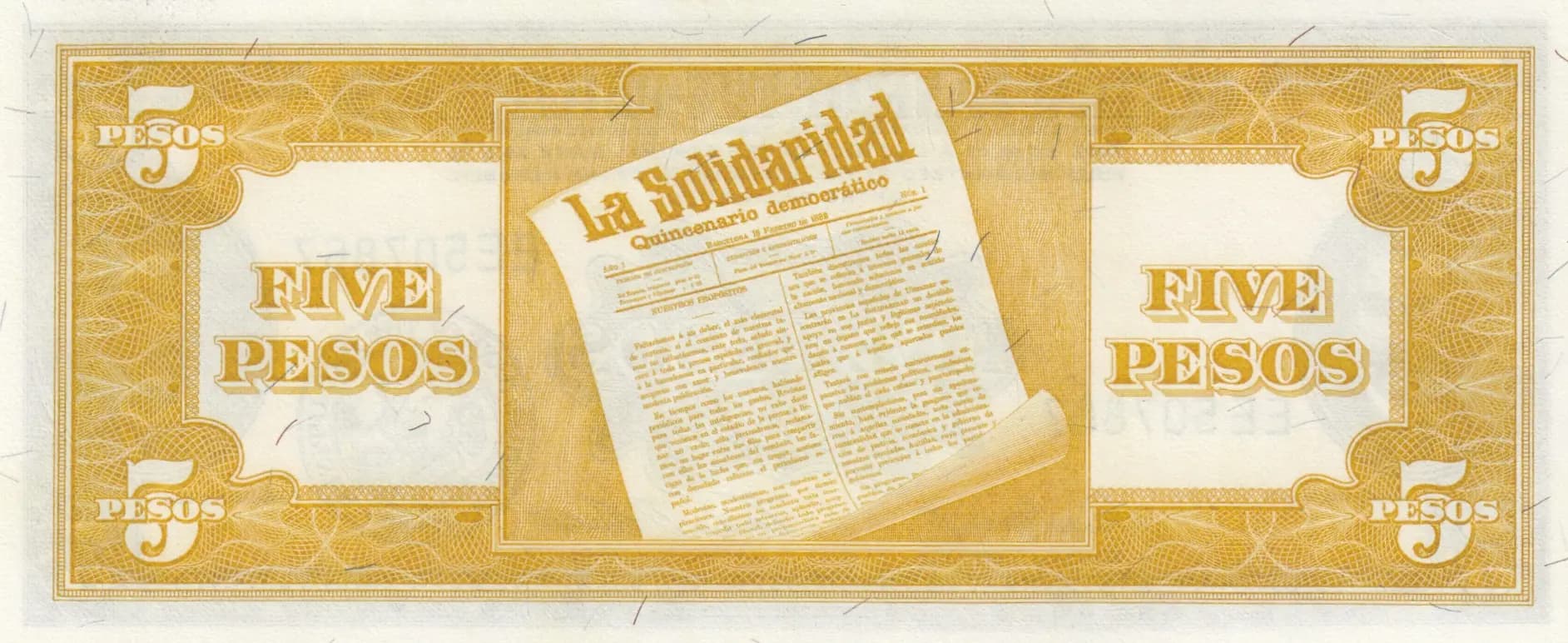 5 pesos 1949 from Philippines, P-135e (1949) — image 2