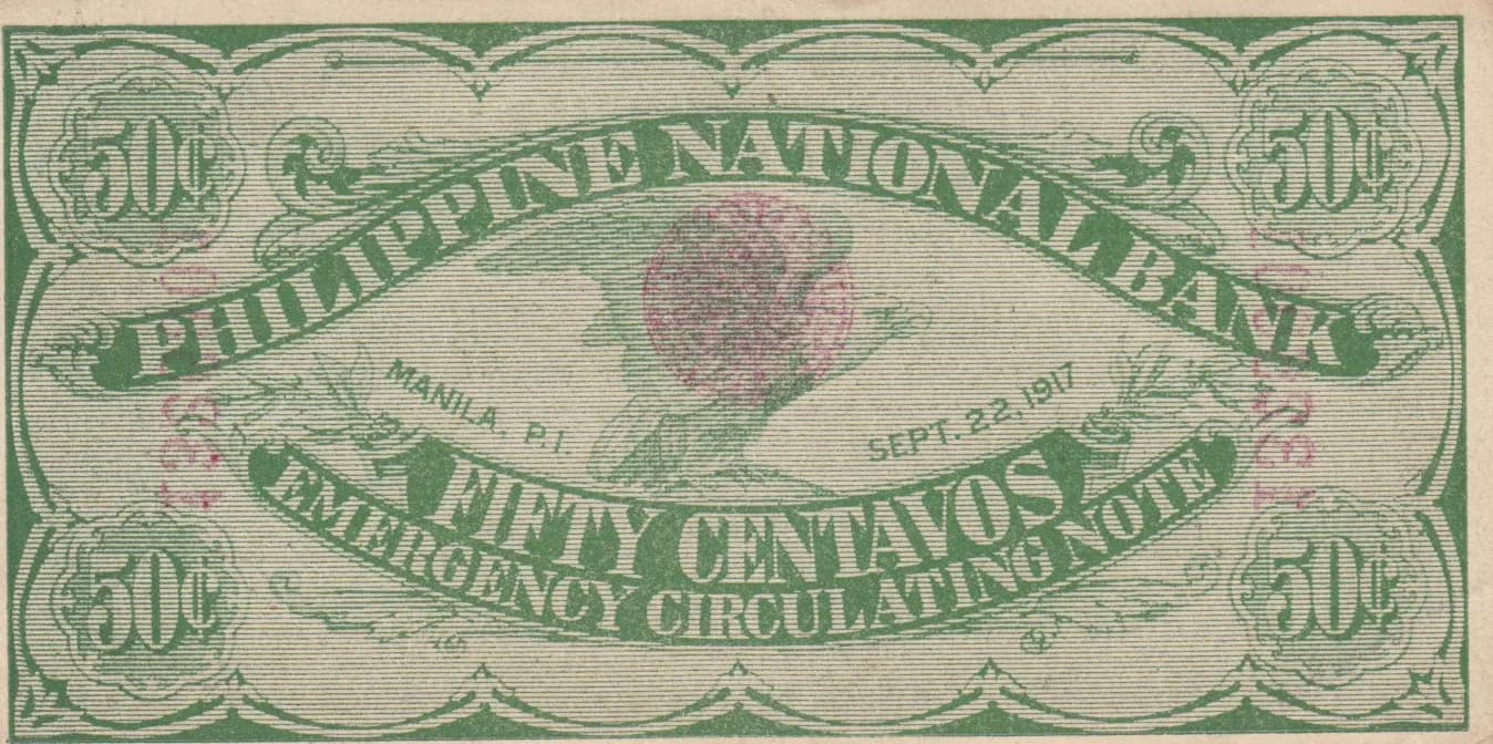 50 centavos 1917 from Philippines, P-41 (1917) — image 2