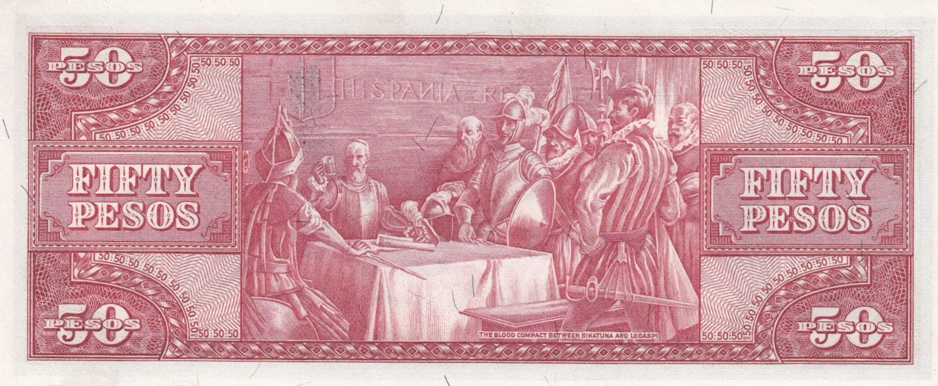 50 pesos 1949 from Philippines, P-138d (1949) — image 2