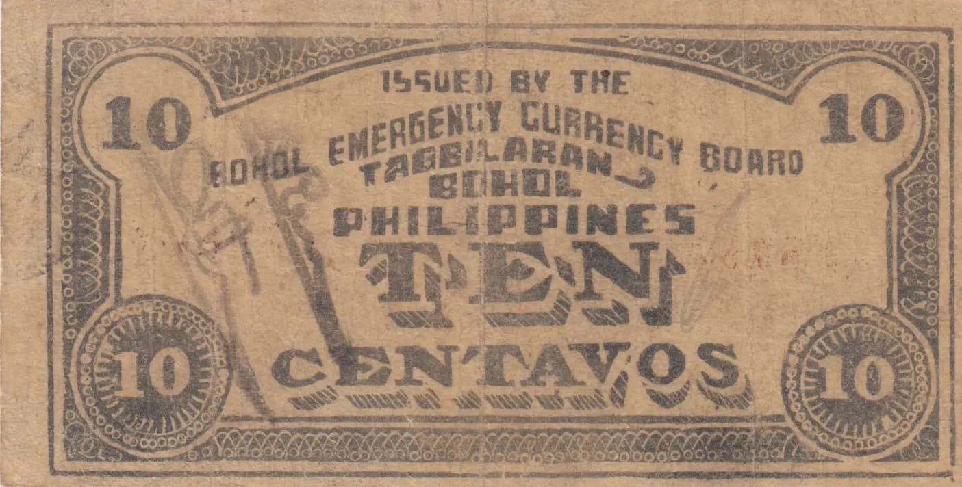 10 centavos 1942 from Philippines, P-S131d (1942) — image 2