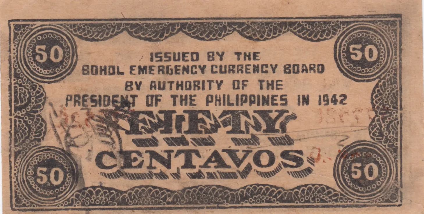 50 centavos 1942 from Philippines, P-S134d (1942) — image 2