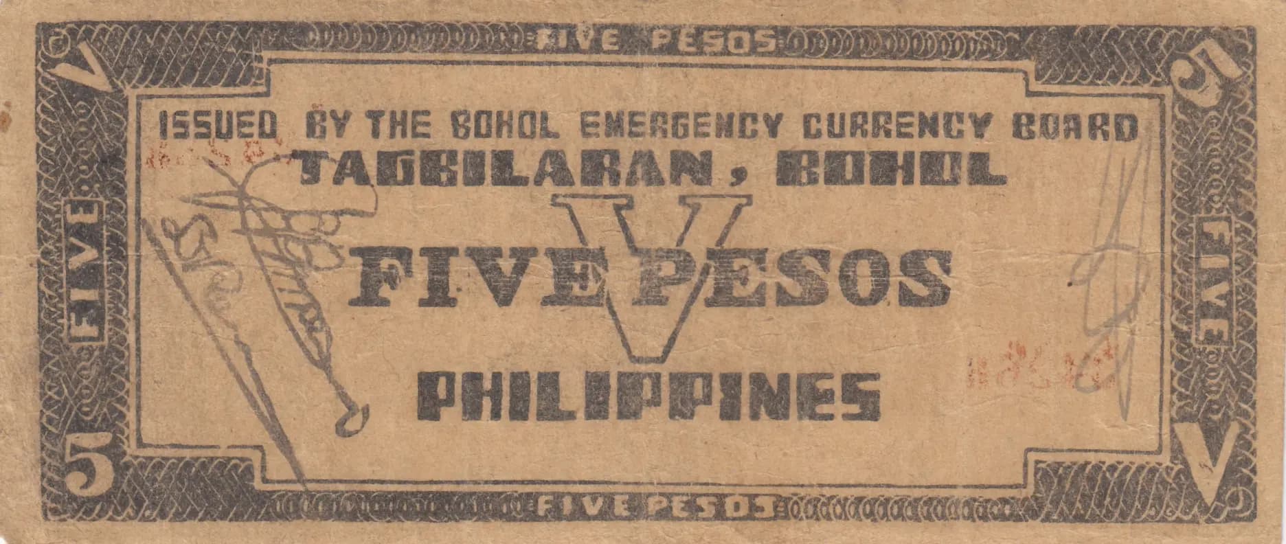 5 pesos 1942 from Philippines, P-S136d (1942) — image 2