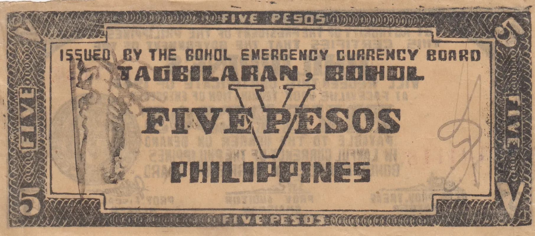 5 pesos 1942 from Philippines, P-S136i (1942) — image 2