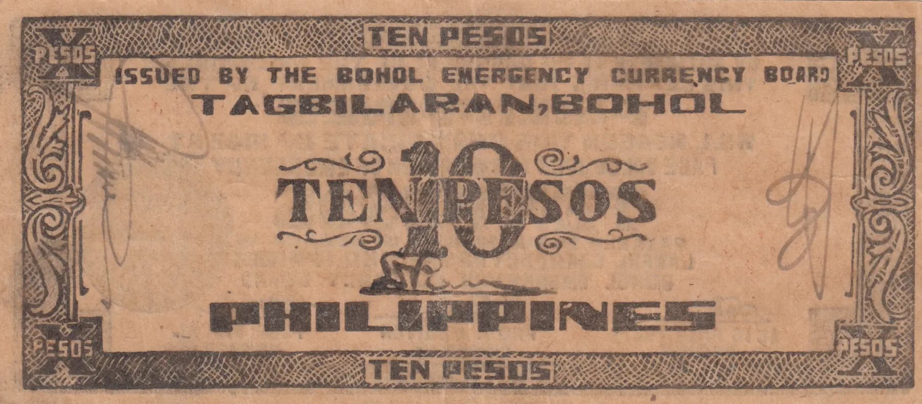 10 pesos 1942 from Philippines, P-S137c (1942) — image 2
